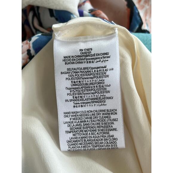 BCBG Floral Beach Strapless Maxi Dress Womens Sz 2 Vacation Coastal Fairy Whimsy - Picture 14 of 14